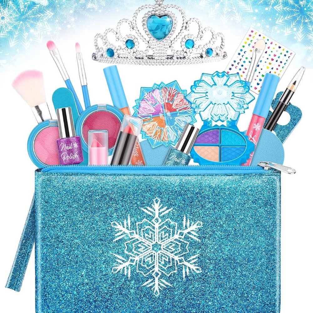 ❄NEW FROZEN  Makeup Case With Makeup/Jewelry For Girls +Gifts - Picture 2 of 8